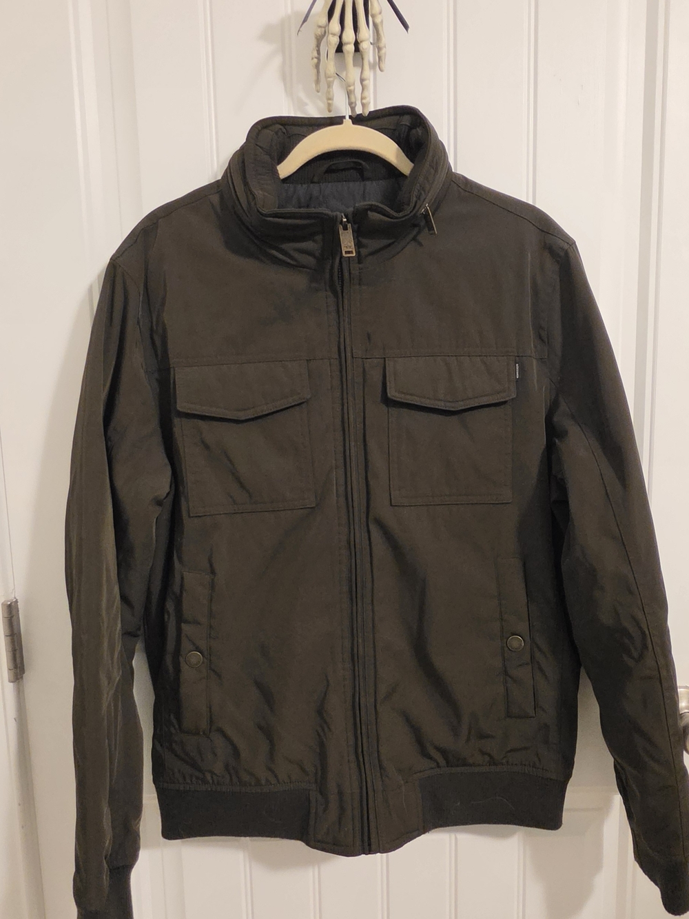 Dockers Olive Green Bomber Jacket with Front Pockets